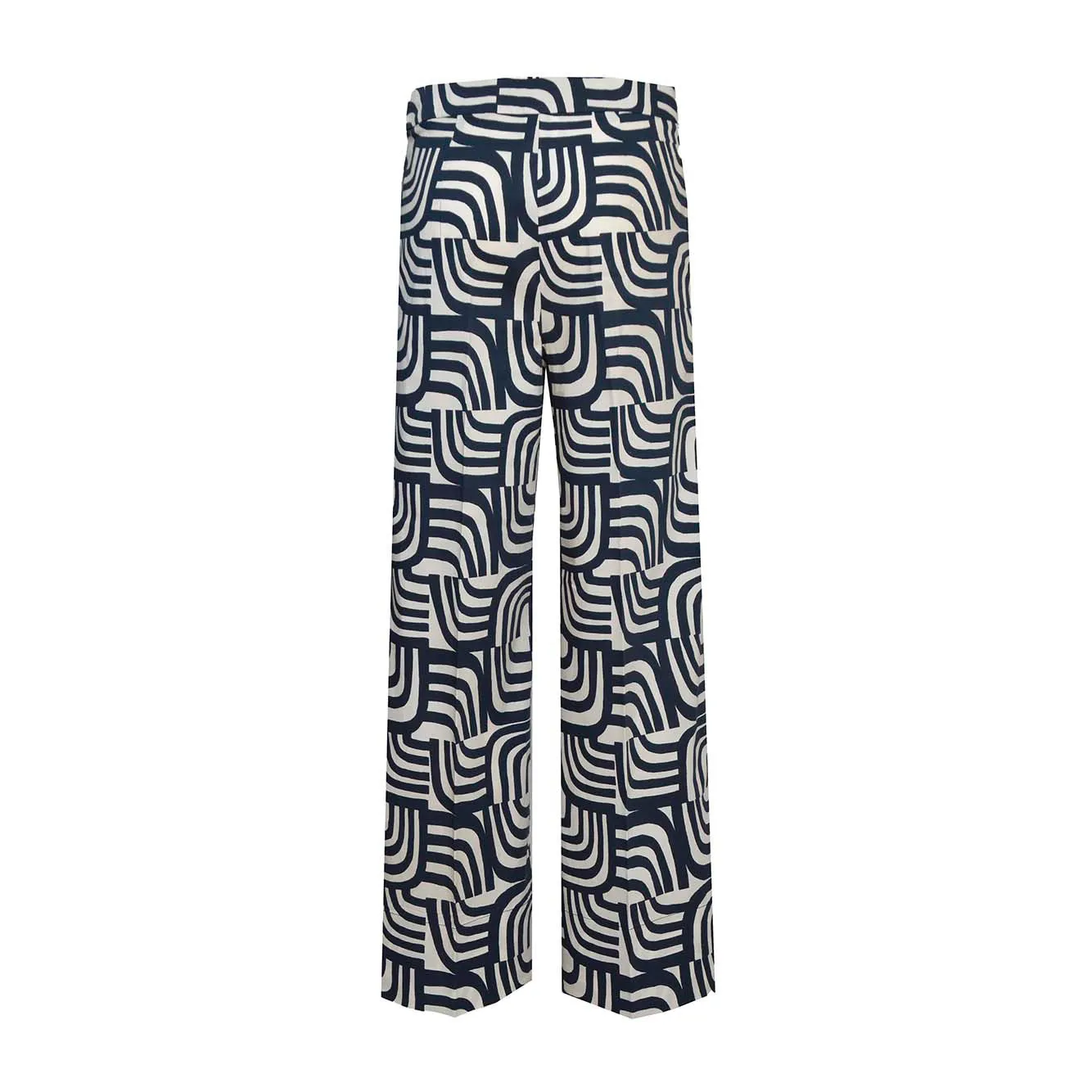 Pantalone Bella in cotone stampato blu 'S Max Mara