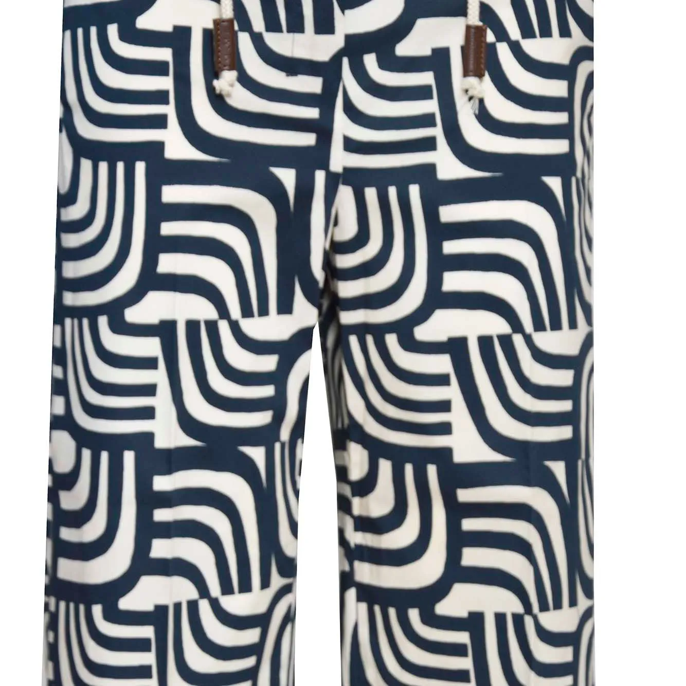 Pantalone Bella in cotone stampato blu 'S Max Mara