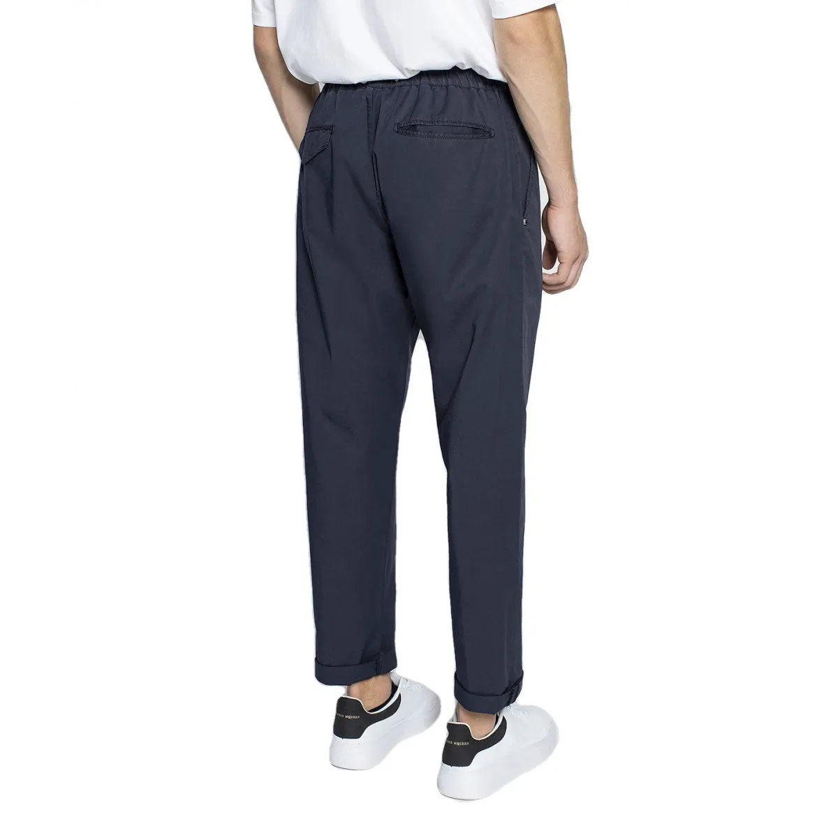 Pantalone Chino Con Coulisse, Blu