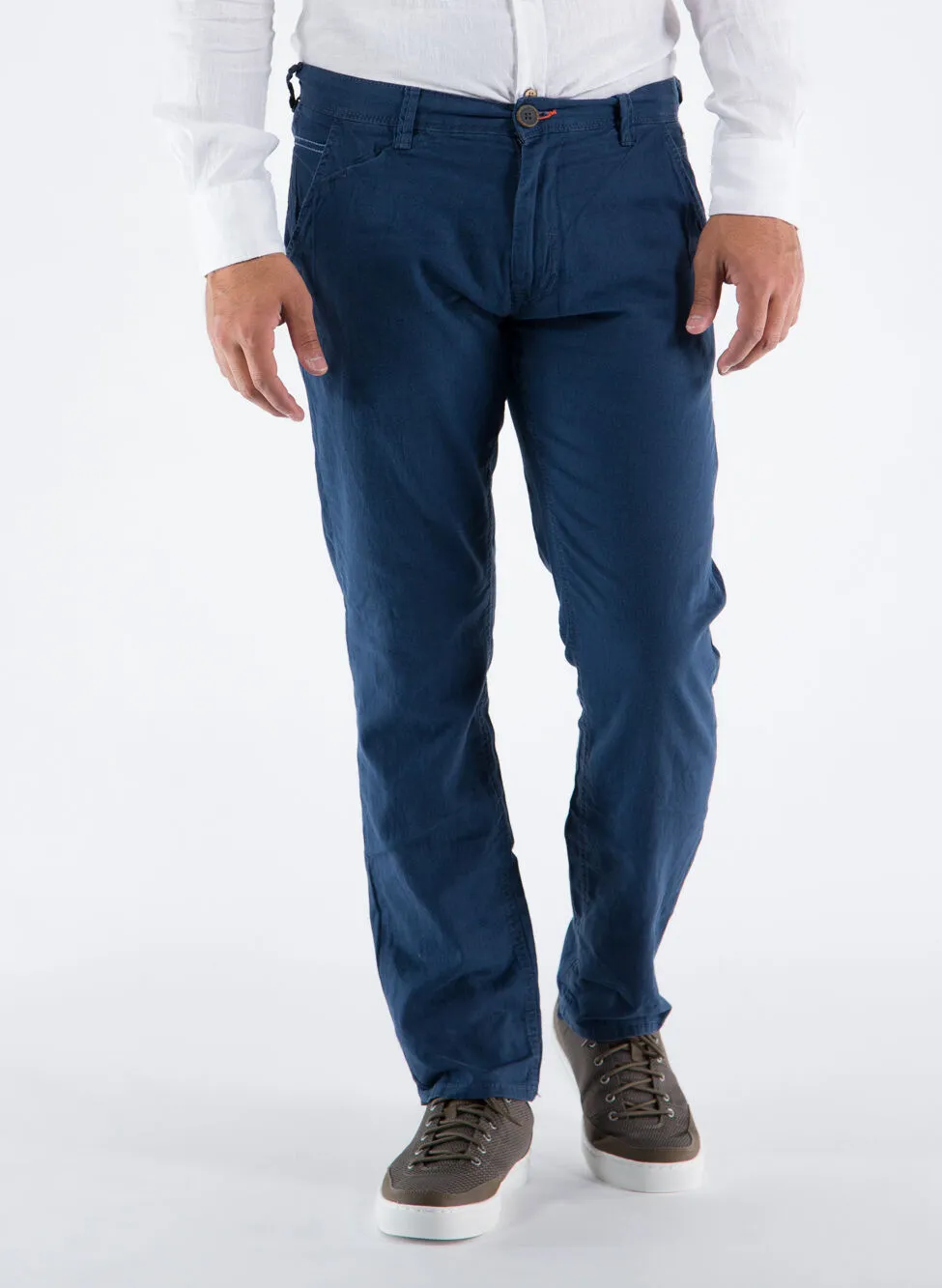 pantalone chino misto lino