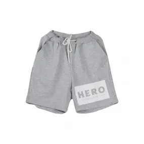 PANTALONE CORTO HERO LOGO LIGHT GREY