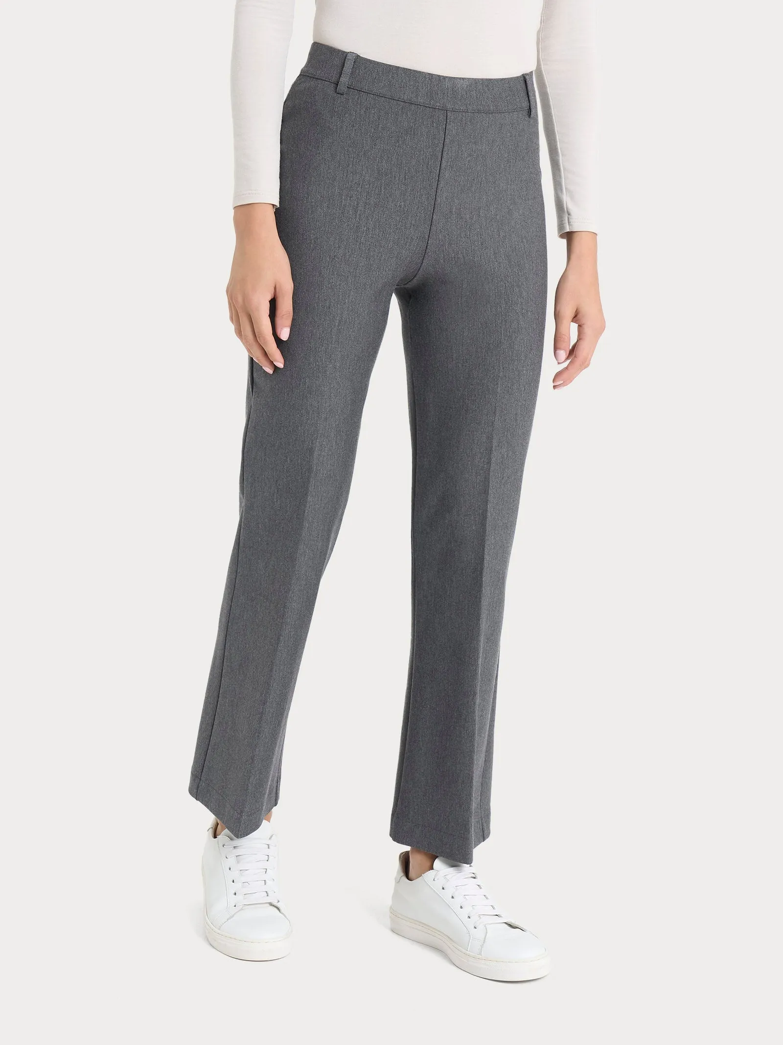 Pantalone flare alla caviglia in Compact - Ardesia Mel.