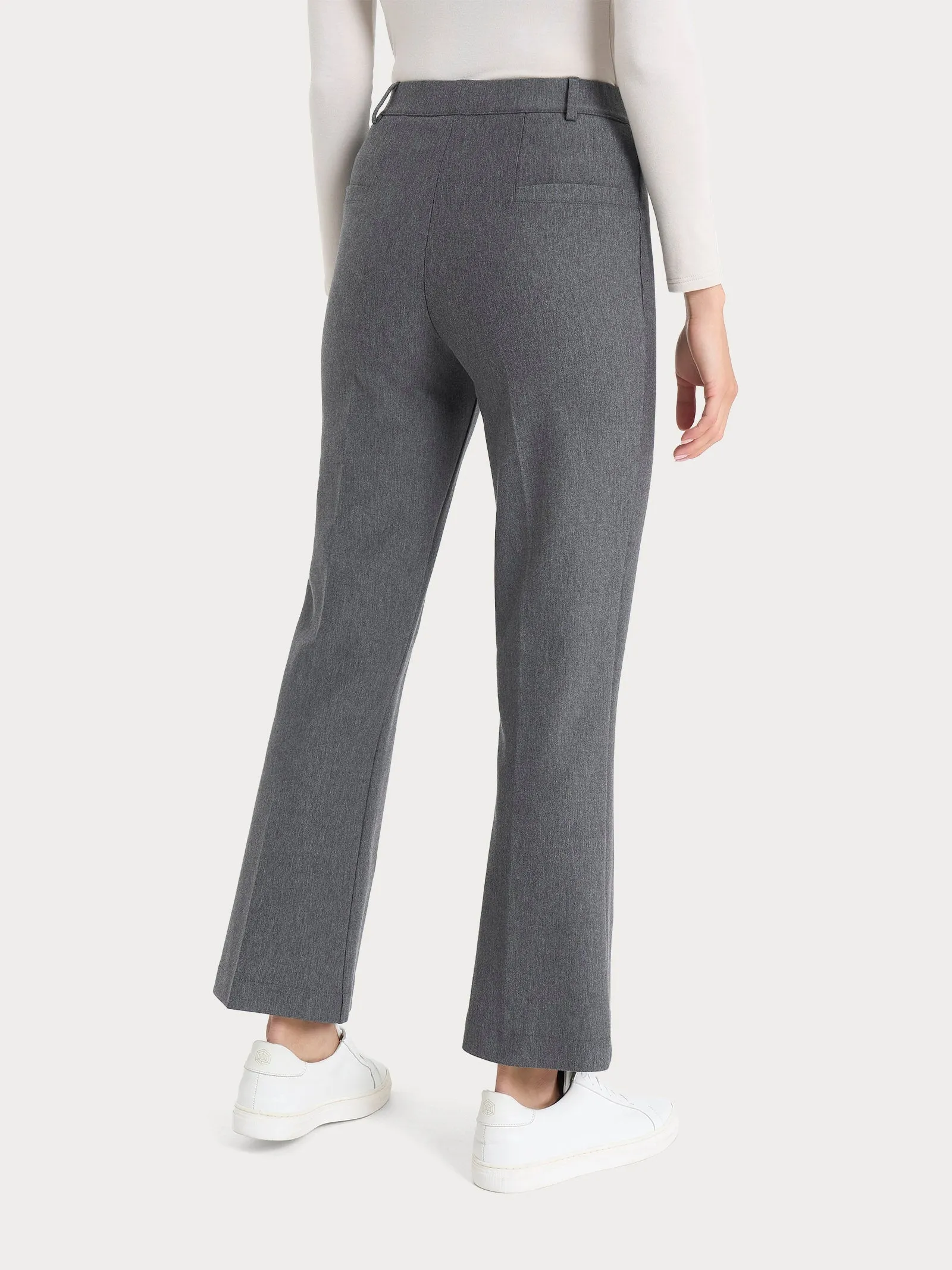 Pantalone flare alla caviglia in Compact - Ardesia Mel.