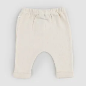 Pantalone Interlock Alain Ecru Panna Neonata