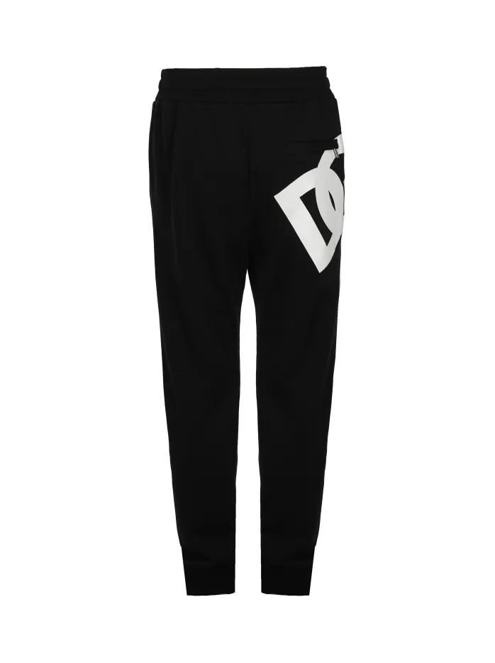 Pantalone jogging jersey con stampa logo