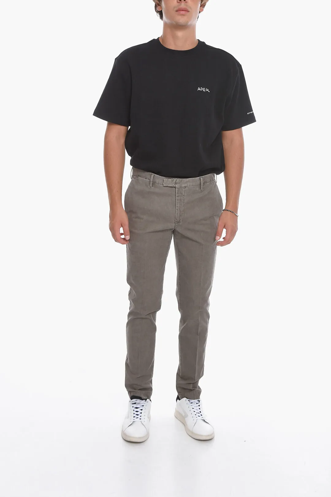 Pantaloni Chino Skinny Fit in Cotone Stretch