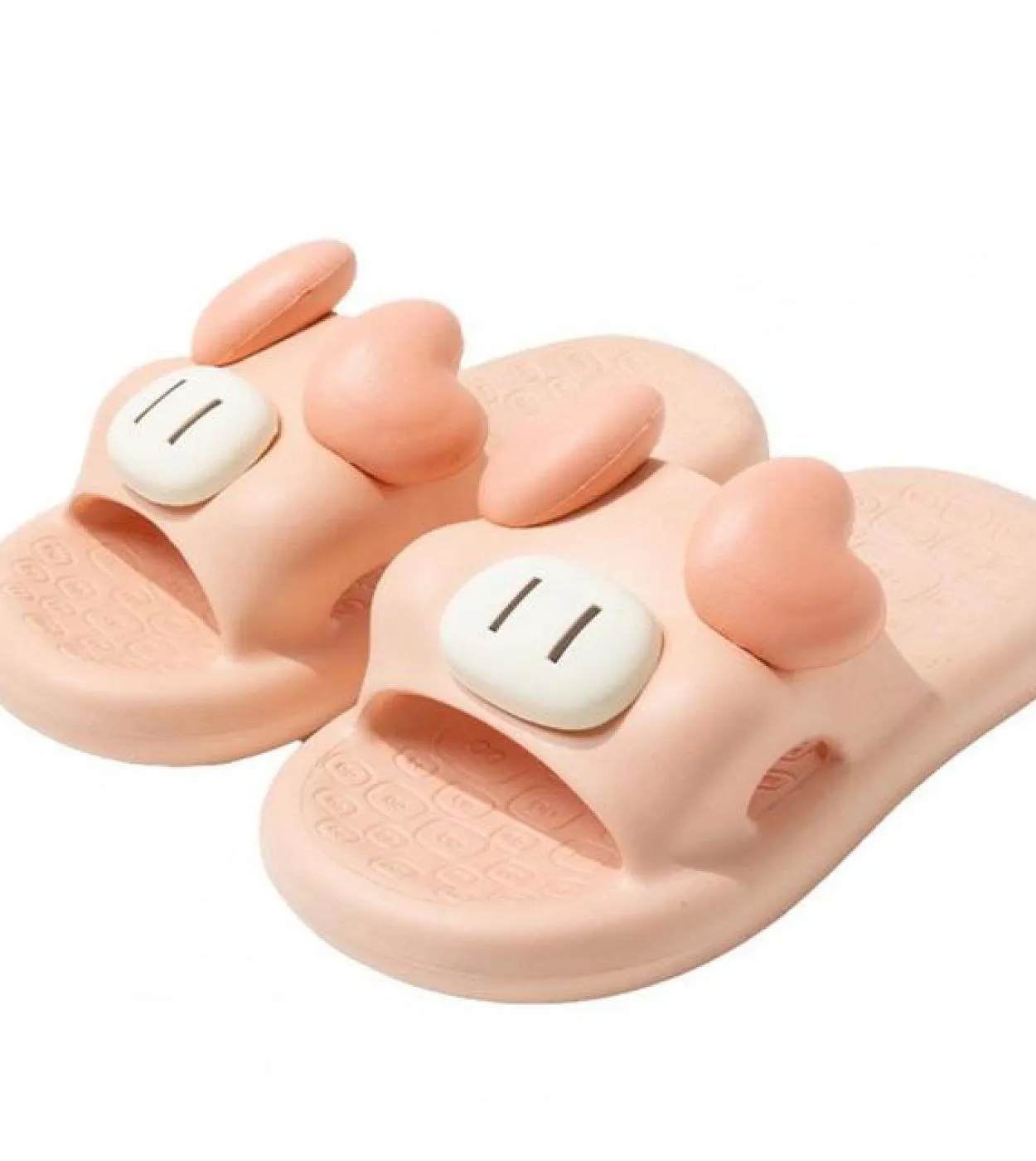 Pantofole da bagno con mucca e maiale carino Morbido Eva Ultra Cuscino antiscivolo Pantofole da doccia con punta aperta con suol