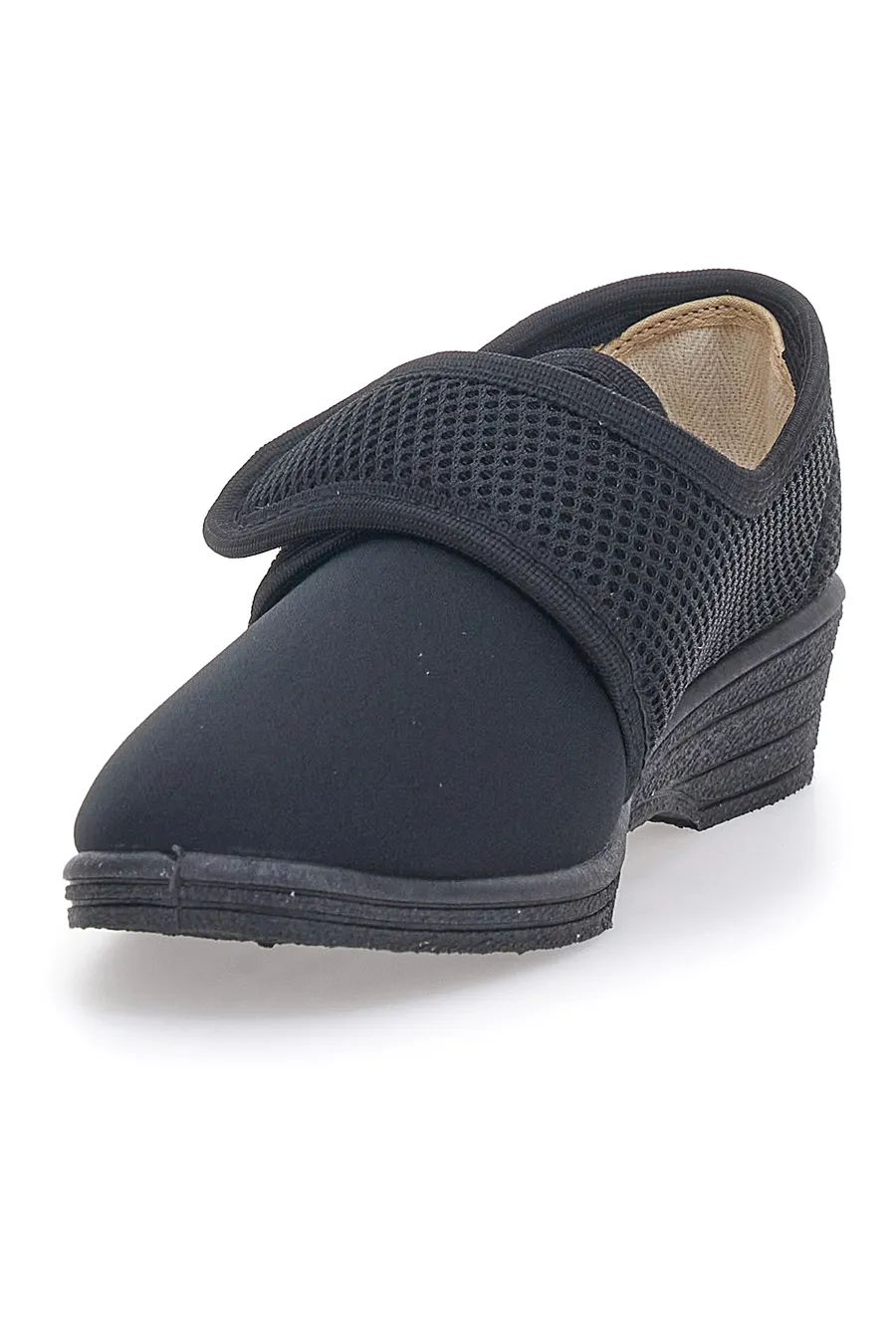 Pantofole Nere con Velcro Natural 65