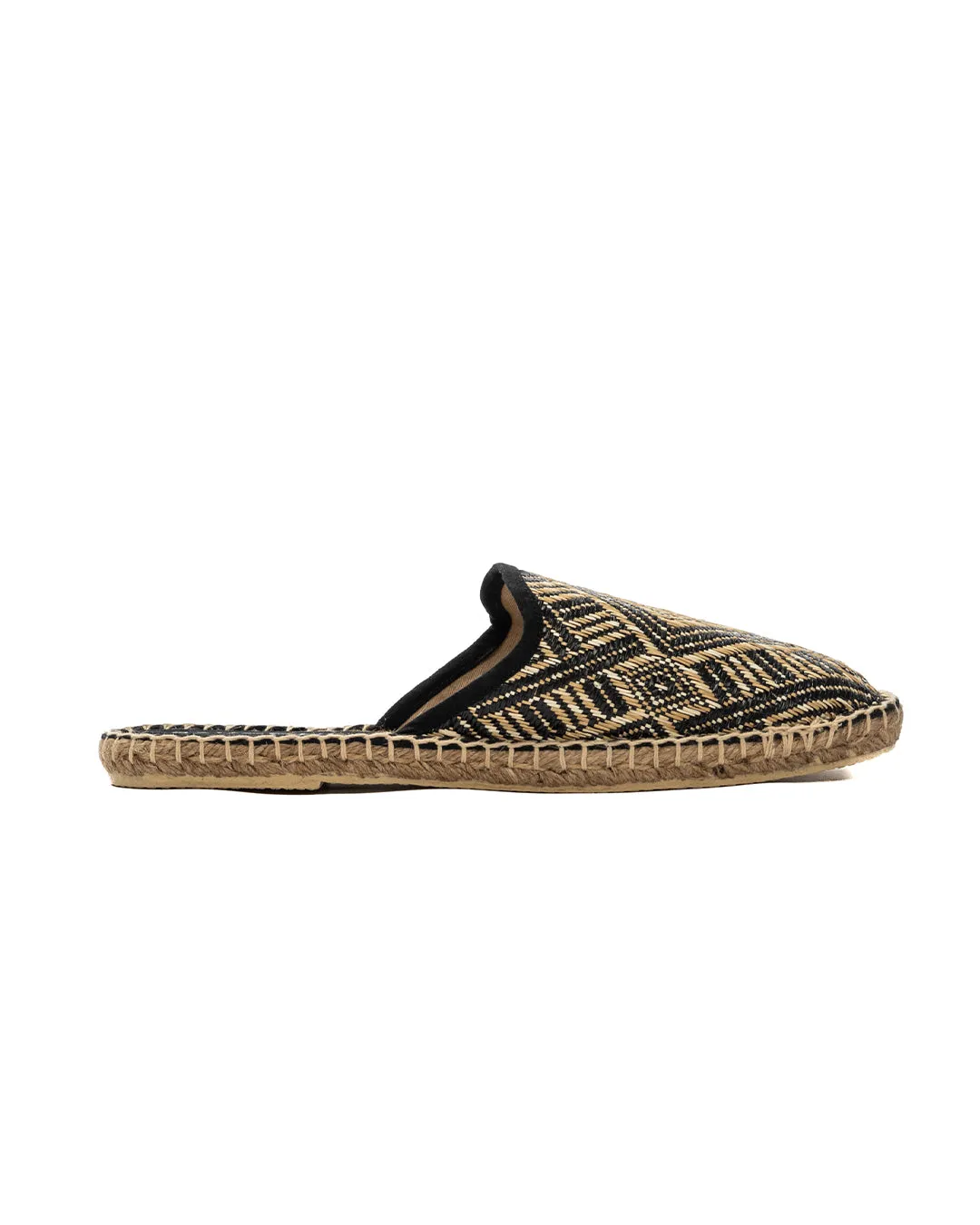 Portofino - mules espadrillas etnica nera