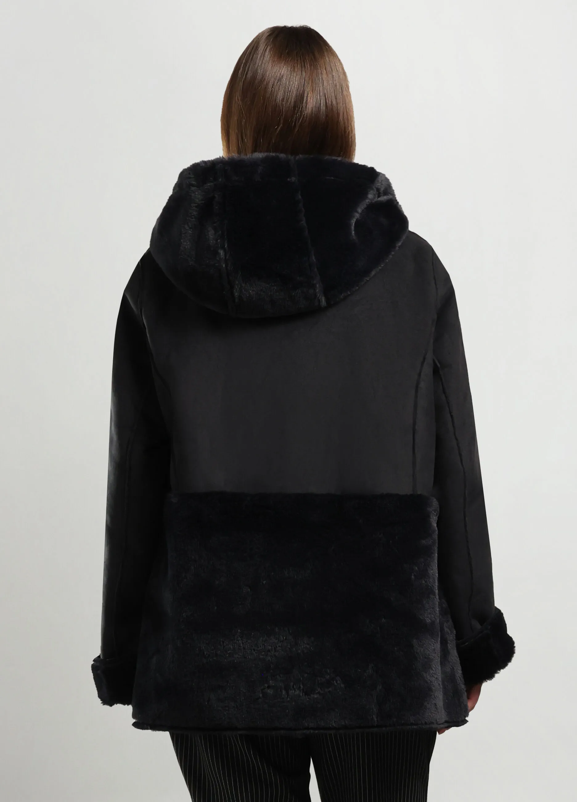 ROSA THEA  Cappotto in eco fur donna curvy