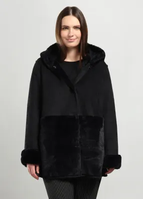 ROSA THEA  Cappotto in eco fur donna curvy