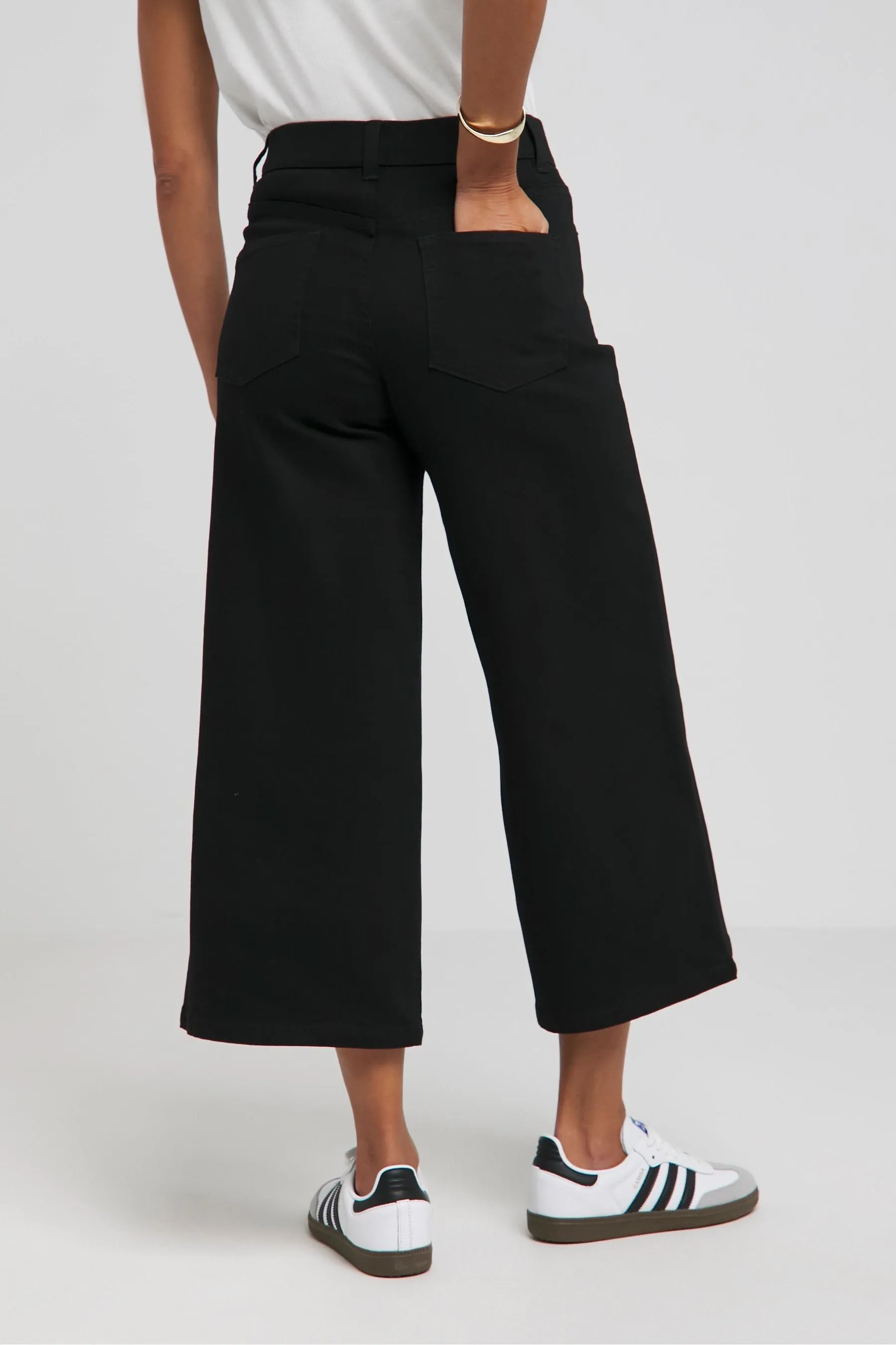 Simply Be 24/7 Cropped Wide Leg Jeans    