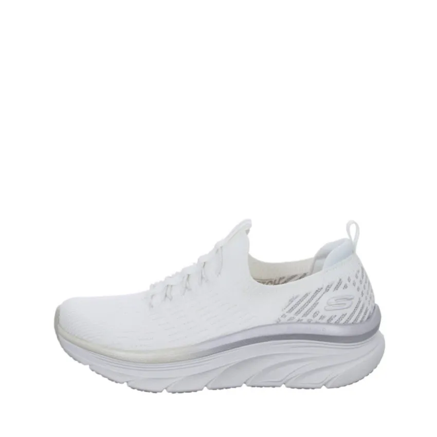 SKECHERS SNEAKERS 149366 D'LUX WALKER LET IT GLOW BIANCO-ARGENTO