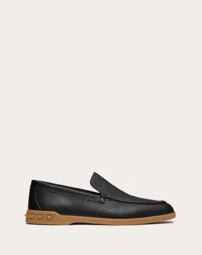 SLIP-ON LEISURE FLOWS IN VITELLO GRANATO