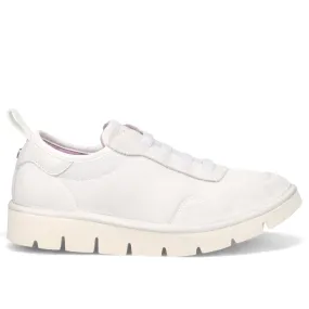 Sneakers slip on Panchic P05 bianca in nylon e pelle