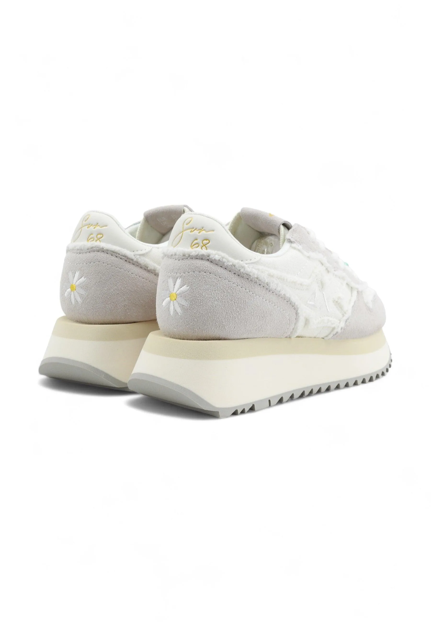 SUN68 Big Stargirl Sneaker Donna Bianco Panna Z34216