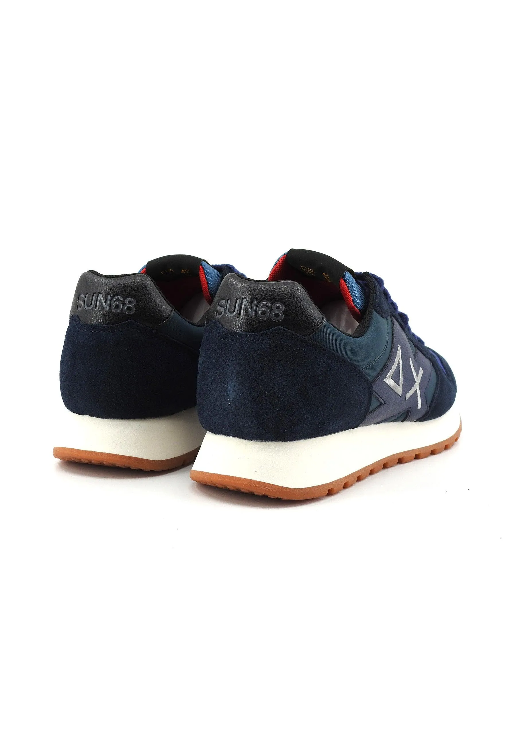 SUN68 Jaki Bicolor Sneaker Uomo Ottanio Navy Blue Z43114