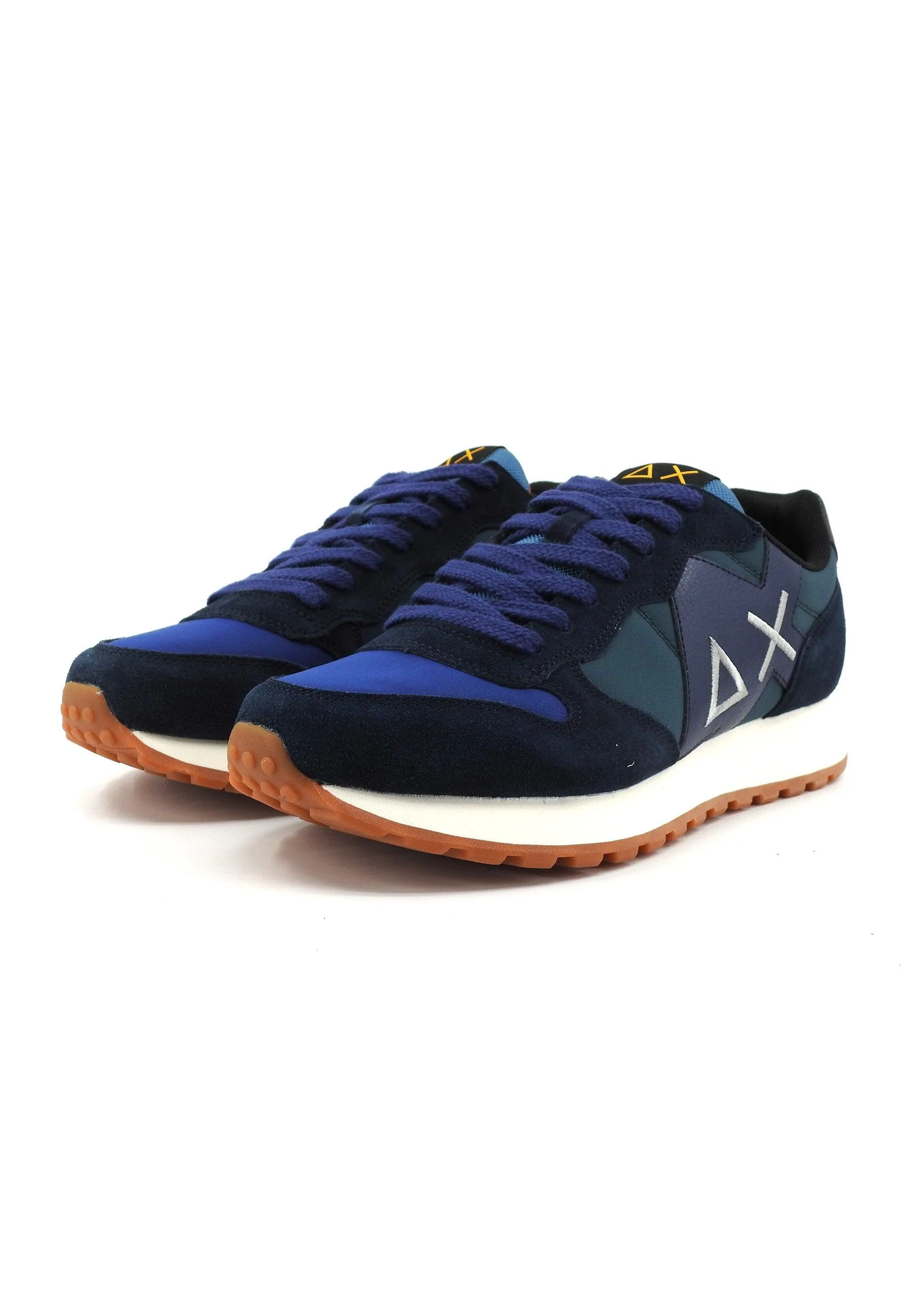 SUN68 Jaki Bicolor Sneaker Uomo Ottanio Navy Blue Z43114