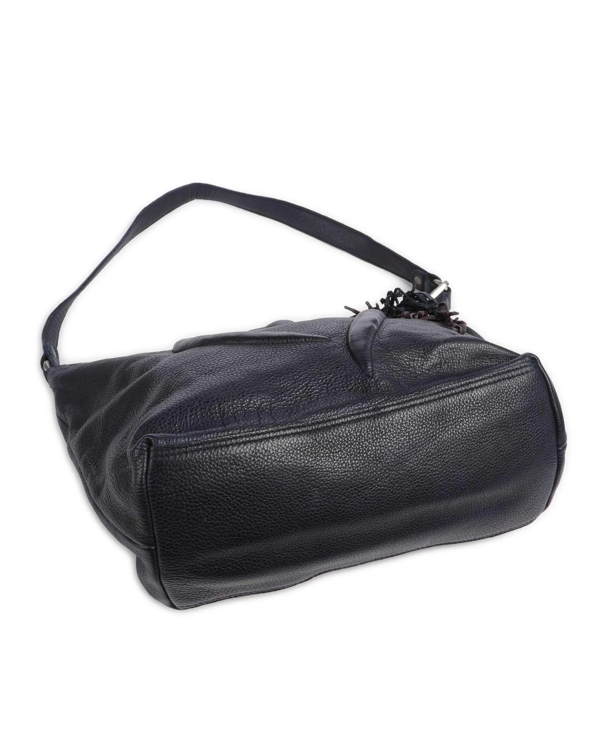  Taschendieb Wien Herzgasse 3 Borsa hobo pelle di vacchetta grana navy  