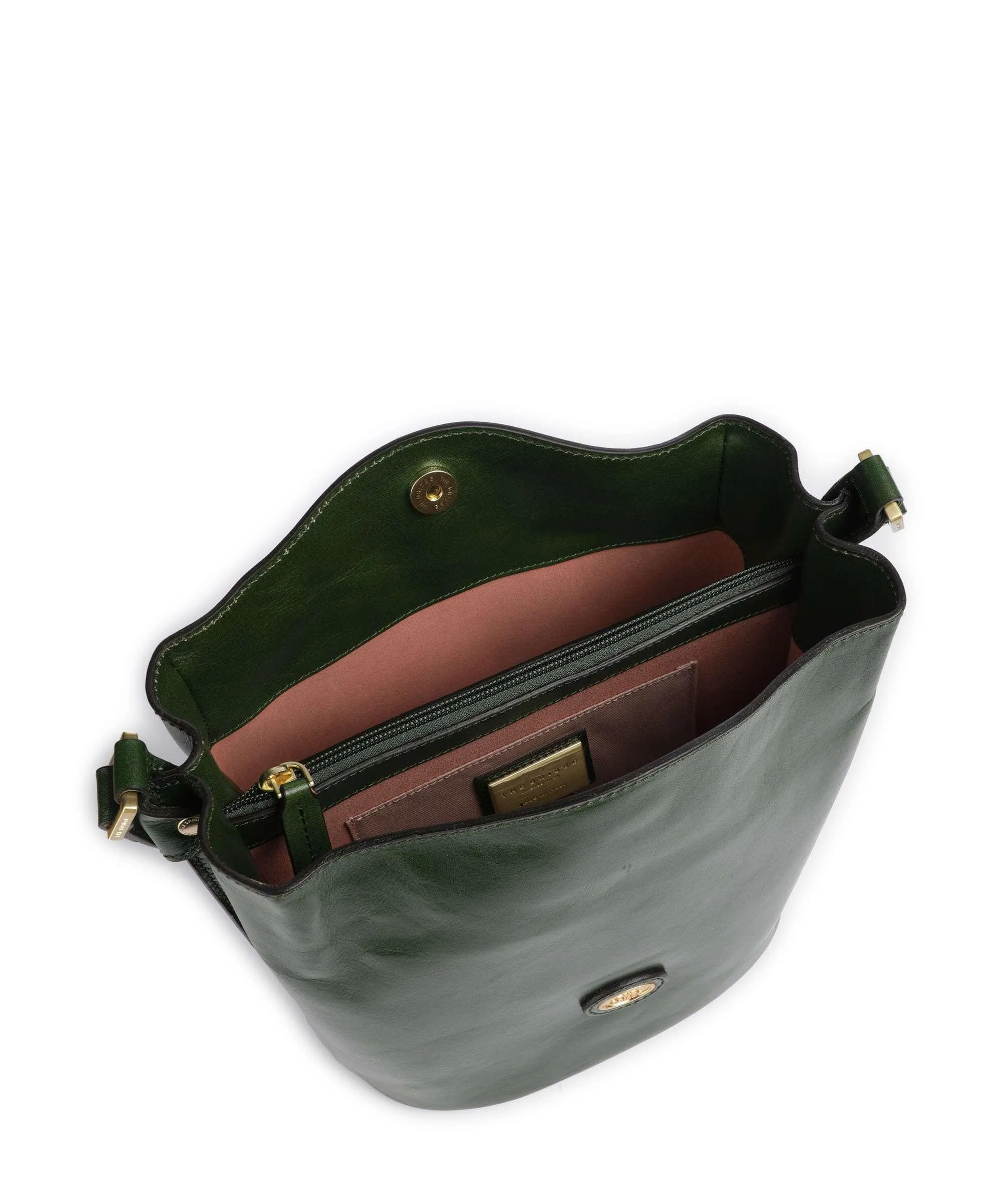  The Bridge Story Donna Borsa hobo pelle di vacchetta finemente grana verde scuro  