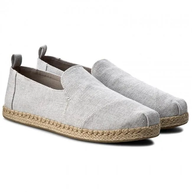 Toms chambray canvas shoe Deconstructed Alpargata 10009838 grey