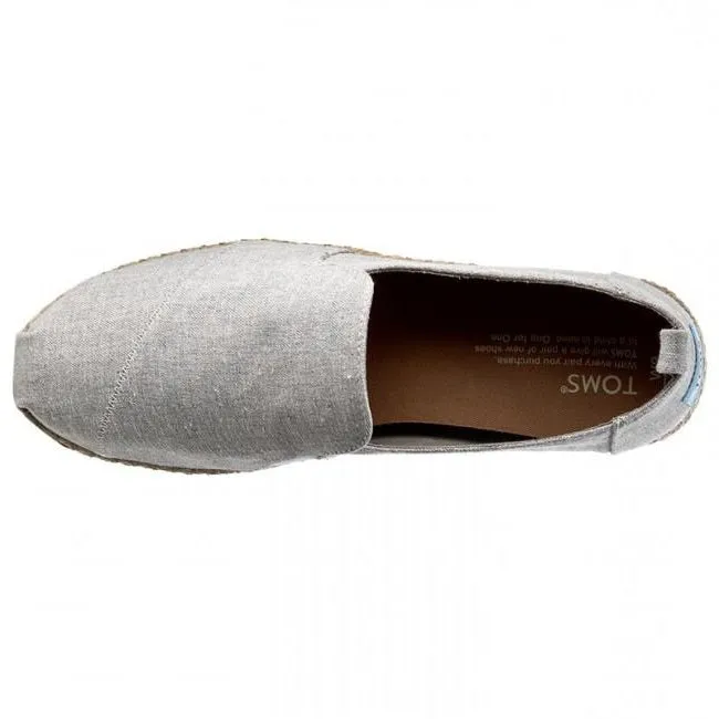 Toms chambray canvas shoe Deconstructed Alpargata 10009838 grey