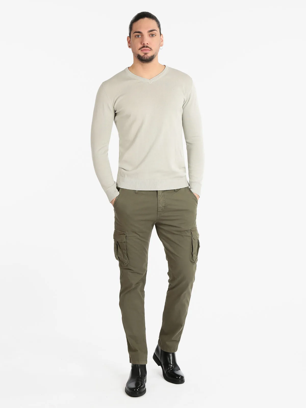 Tony Backer Pantalon homme en coton à grandes poches