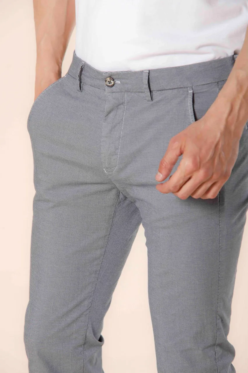 Torino Style pantalon chino homme en coton et tencel motif micro étoiles slim