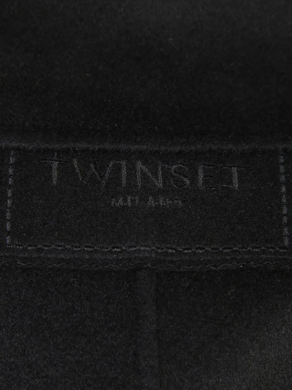 TWINSET-cappotto con finiture in piuma