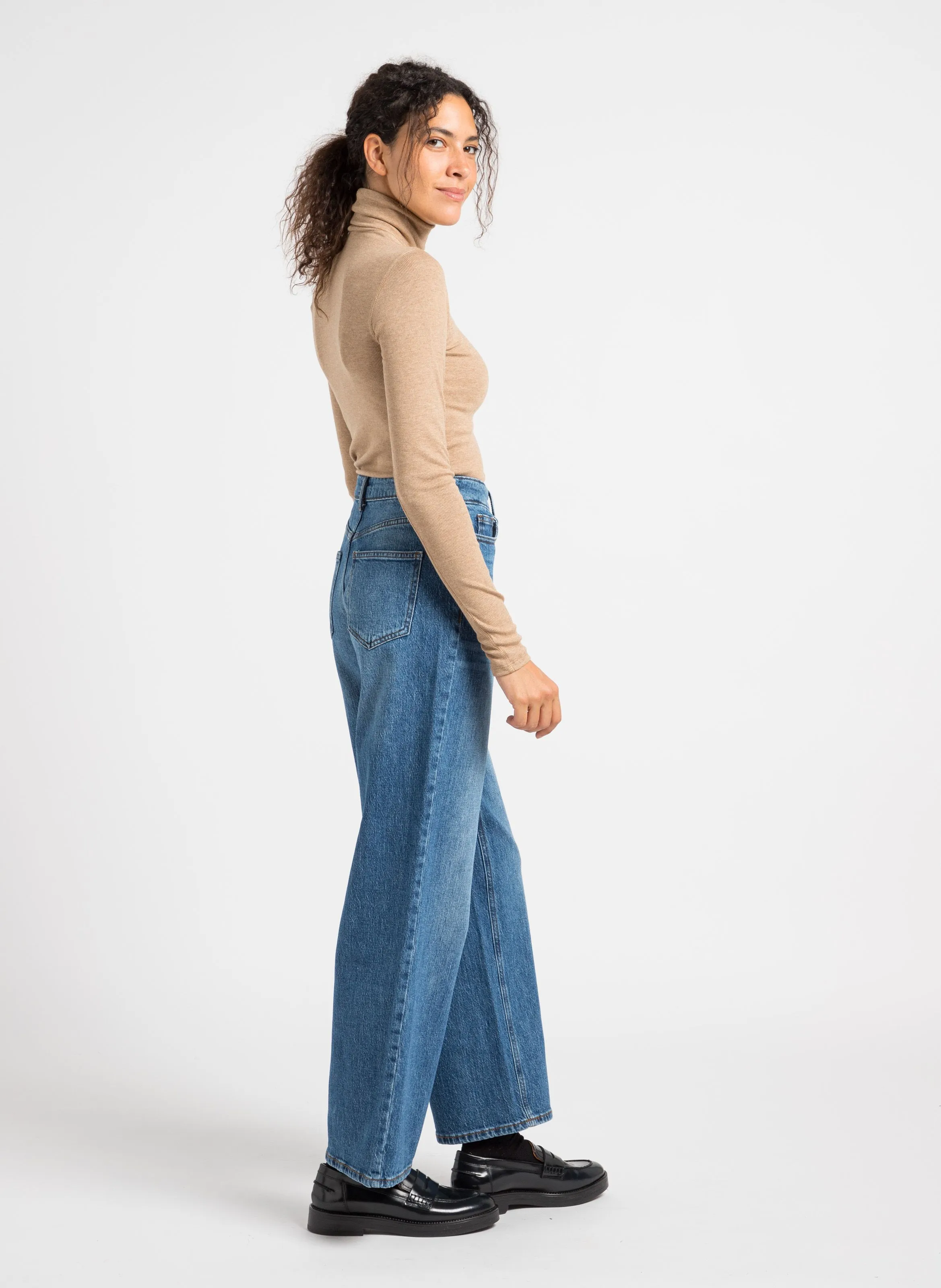  VILA   FREYA - Jeans dritti in misto cotone | Blu