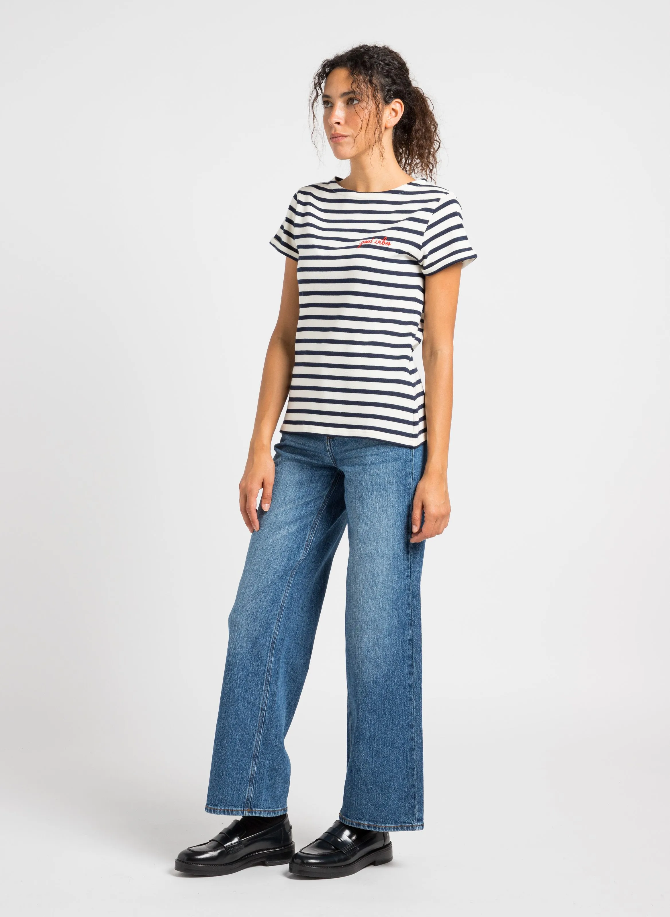  VILA   FREYA - Jeans dritti in misto cotone | Blu