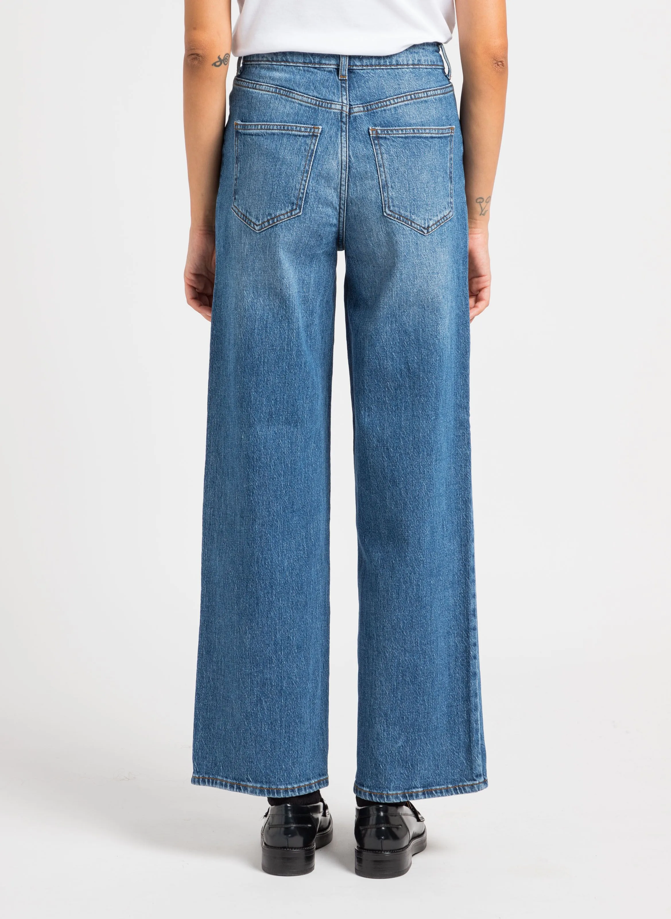  VILA   FREYA - Jeans dritti in misto cotone | Blu