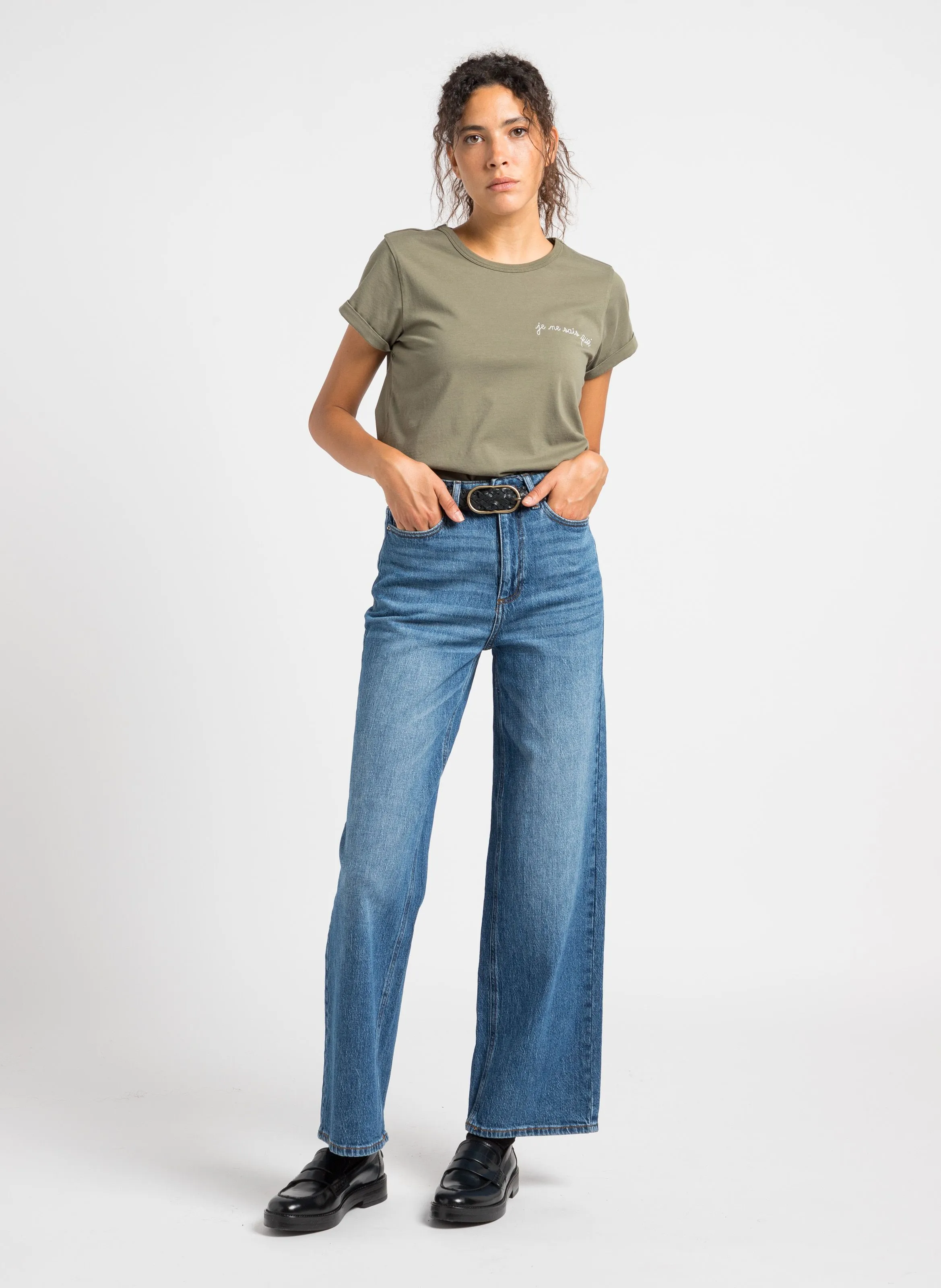  VILA   FREYA - Jeans dritti in misto cotone | Blu