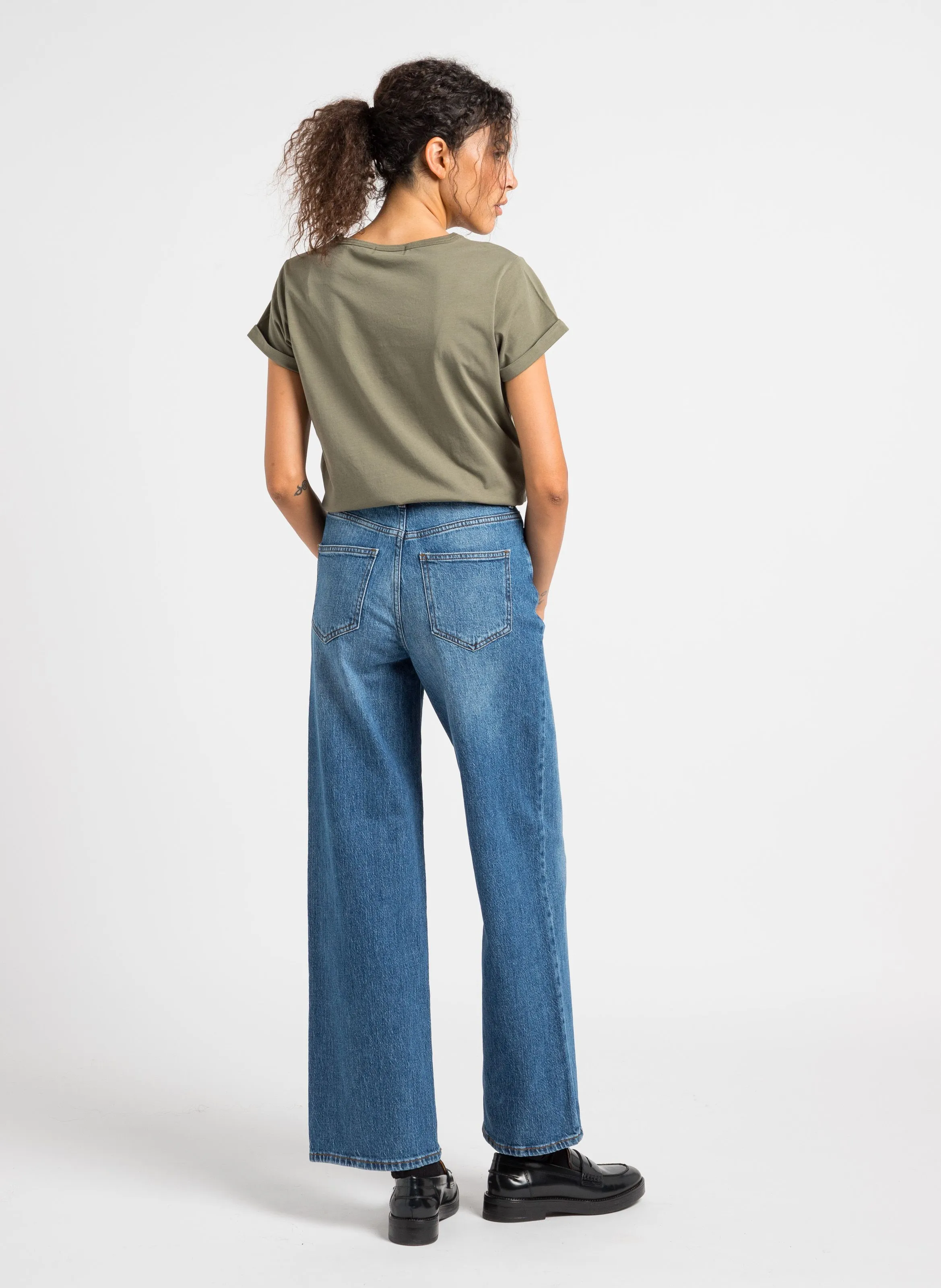  VILA   FREYA - Jeans dritti in misto cotone | Blu