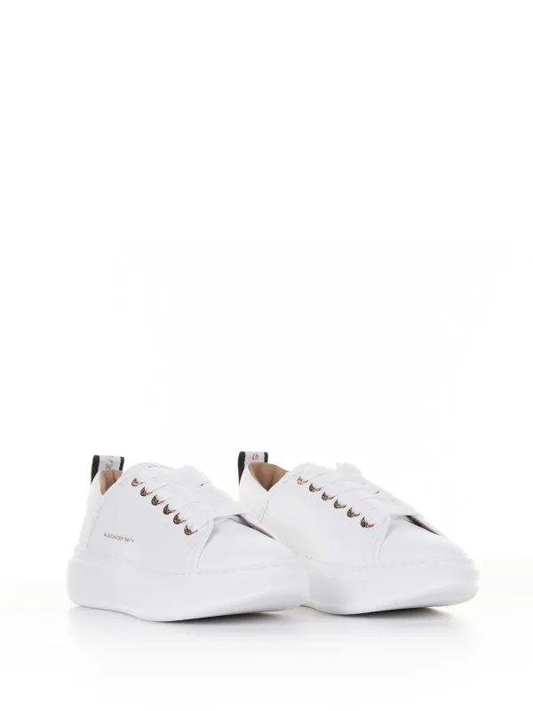 White Wembley leather sneaker