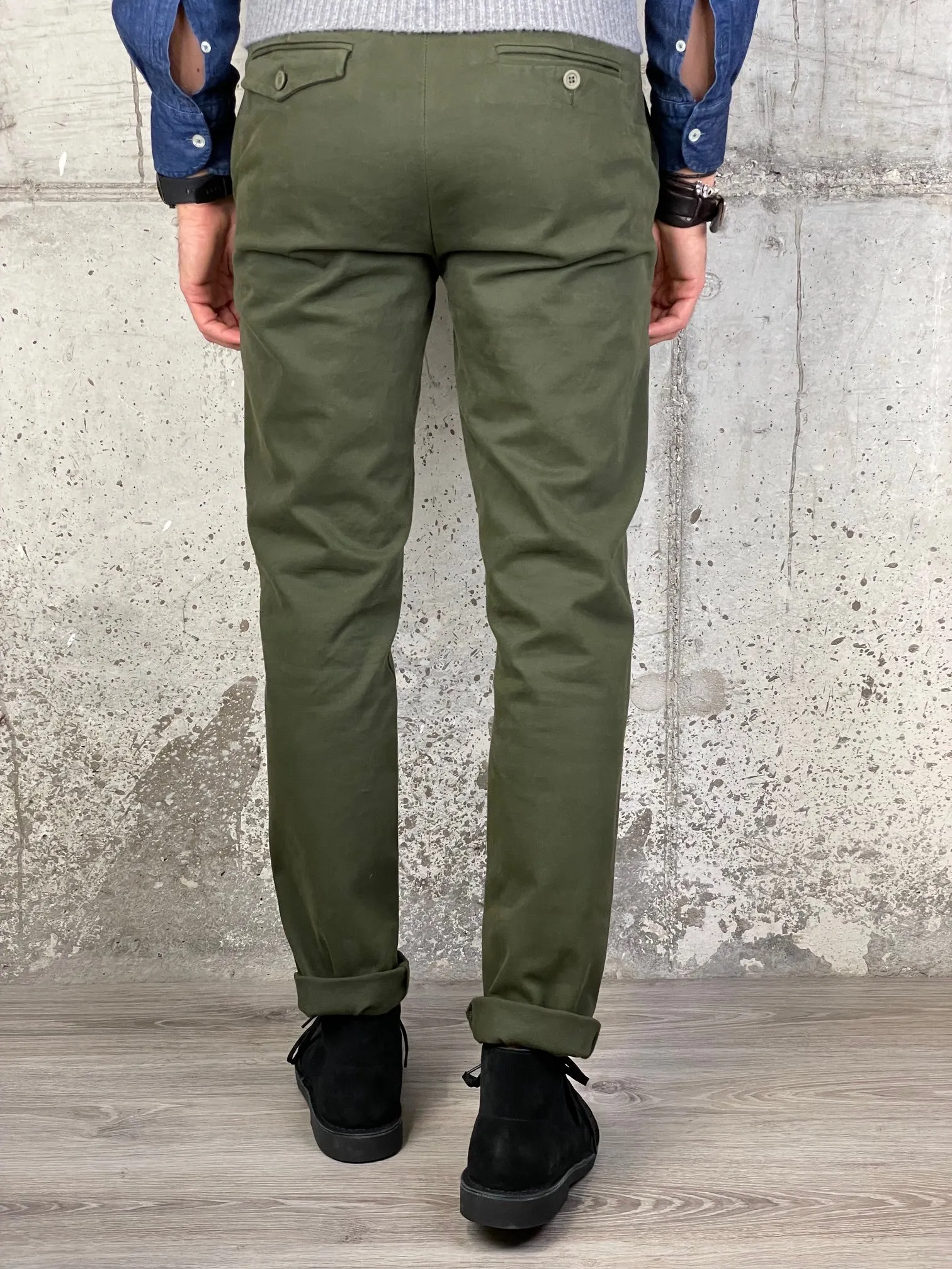 Zero Construction Pantalone Slim Beron Verde