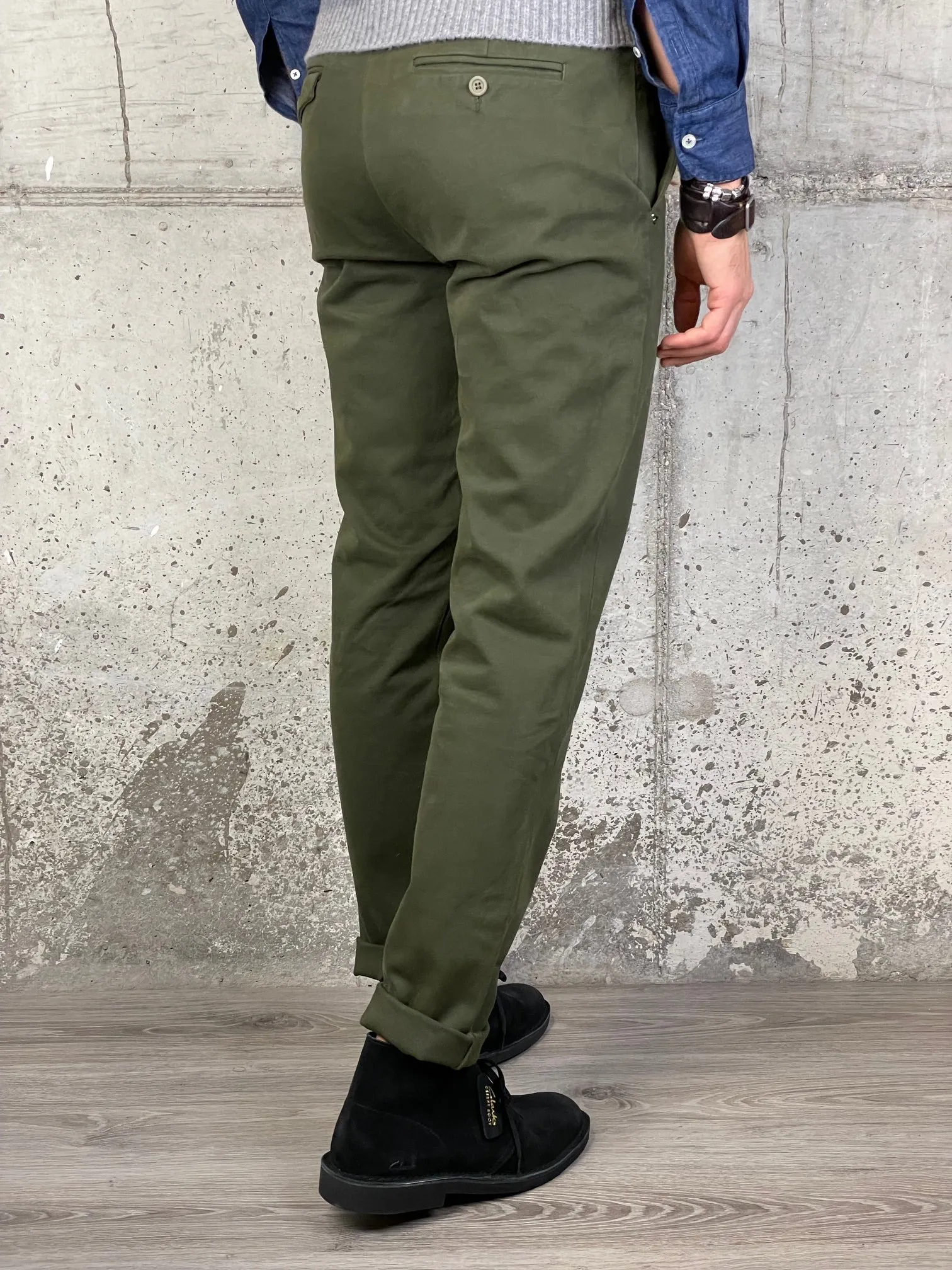 Zero Construction Pantalone Slim Beron Verde